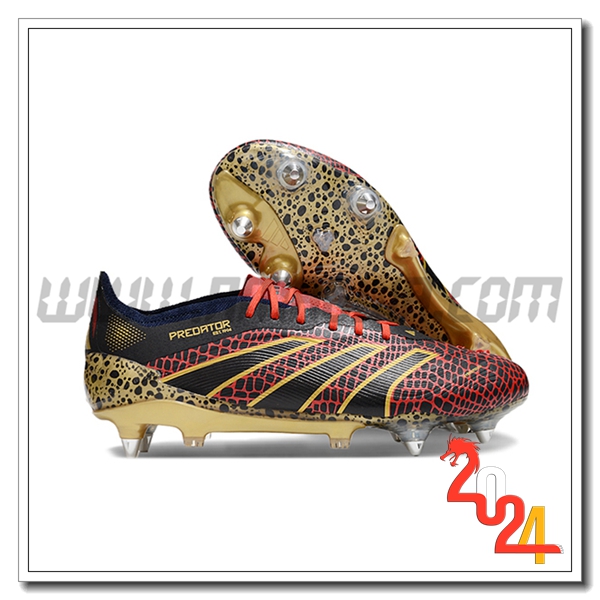 Adidas Scarpe Da Calcio Predator Elite SG Nero/Giallo/Rosso