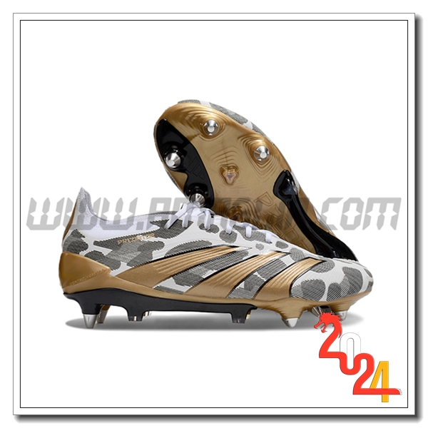 Adidas Scarpe Da Calcio Predator Elite SG Bianco/Giallo/Grigio
