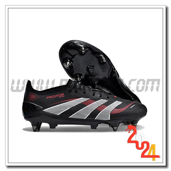 Adidas Scarpe Da Calcio 25 Predator Elite SG Nero/Grigio/Rosso