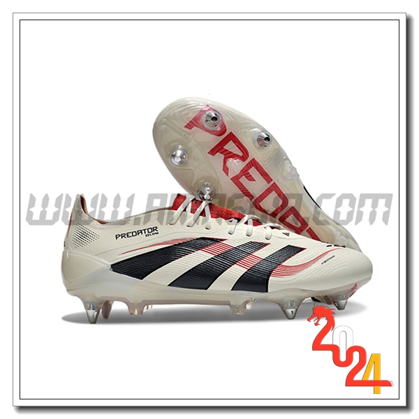 Adidas Scarpe Da Calcio 25 Predator Elite SG Bianco/Nero/Rosso