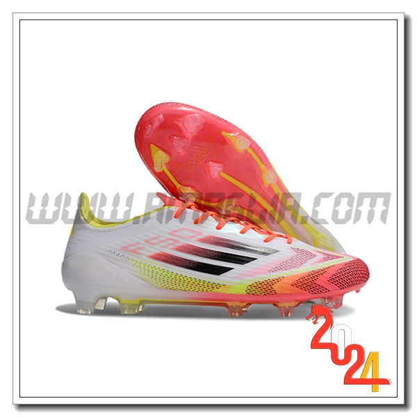 Adidas Scarpe Da Calcio F50 ELITE FG Bianco/Giallo/Arancia/Nero