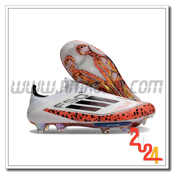 Adidas Scarpe Da Calcio F50+ FG Bianco/Nero/Arancia