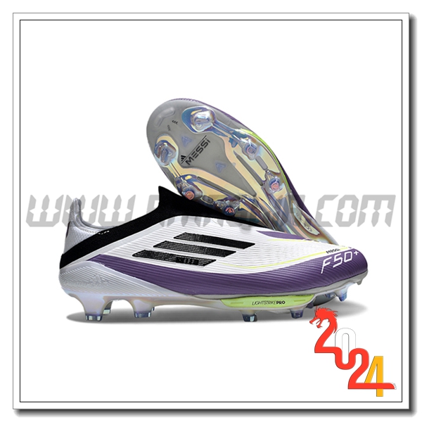 Adidas Scarpe Da Calcio F50+ FG Bianco/viola/Nero