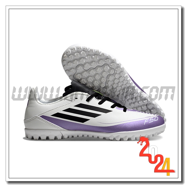 Adidas Scarpe Da Calcio F50 CLUB TF Bianco/viola/Nero