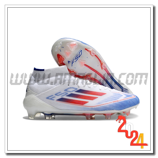 Adidas Scarpe Da Calcio F50 ELITE MID FG W Bianco/Arancia/Blu