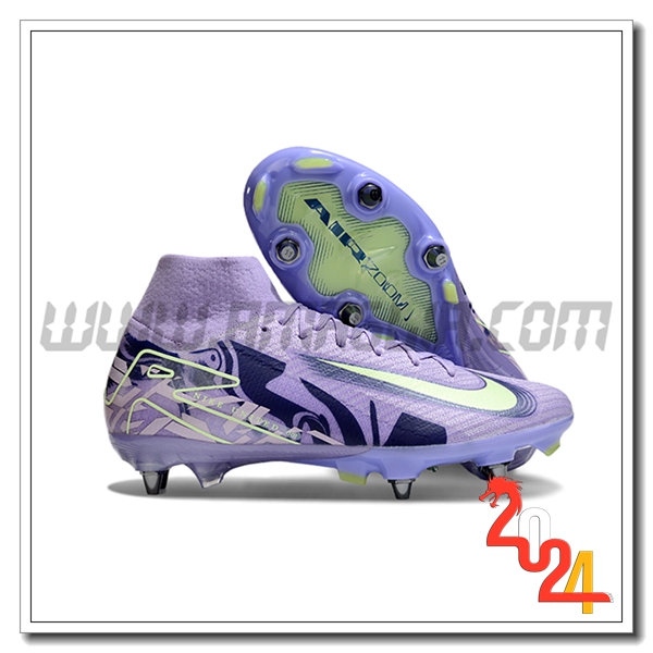 Nike Scarpe Da Calcio Air Zoom Mercurial Superfly IIX Elite SG viola/Verde