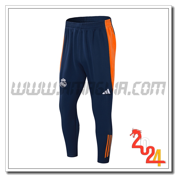 Pantaloni Da Allenamento Real Madrid Blu/Arancia 2024 2025 -02