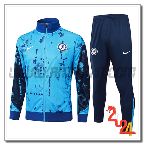 Tuta Giacca Allenamento FC Chelsea Blu 2024 2025 -02