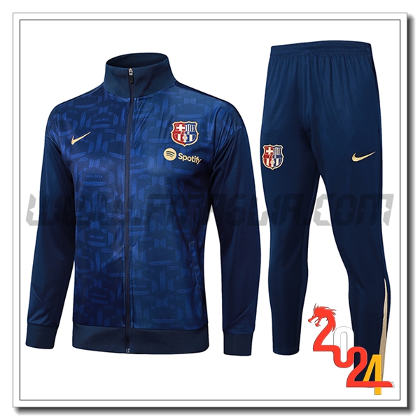 Tuta Giacca Allenamento FC Barcellona Blu Reale 2024 2025