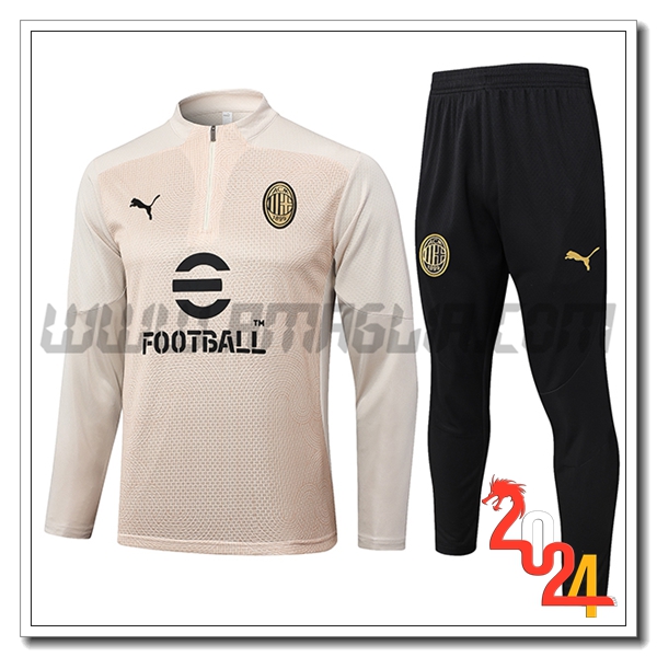 Tuta Allenamento AC Milan Beige 2024 2025