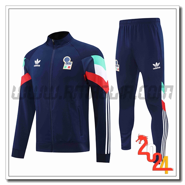 Tuta Giacca Allenamento Italia Blu Marina 2024 2025