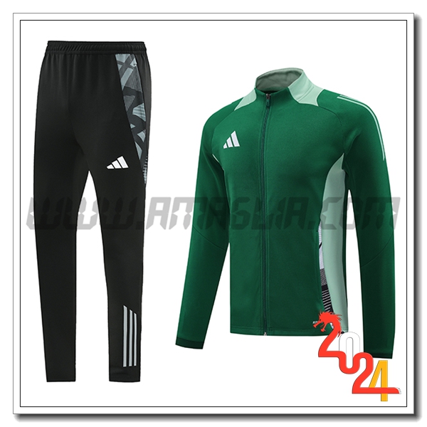Tuta Allenamento Adidas Verde 2024 2025 -02