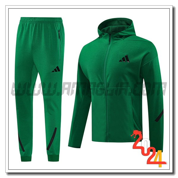 Giacca Con Cappuccio Tuta Giacca A Vento Adidas Verde 2024 2025