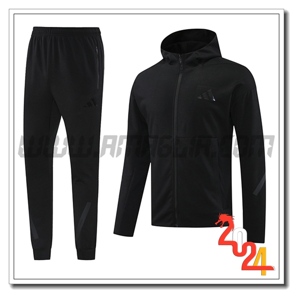 Giacca Con Cappuccio Tuta Giacca A Vento Adidas Nero 2024 2025