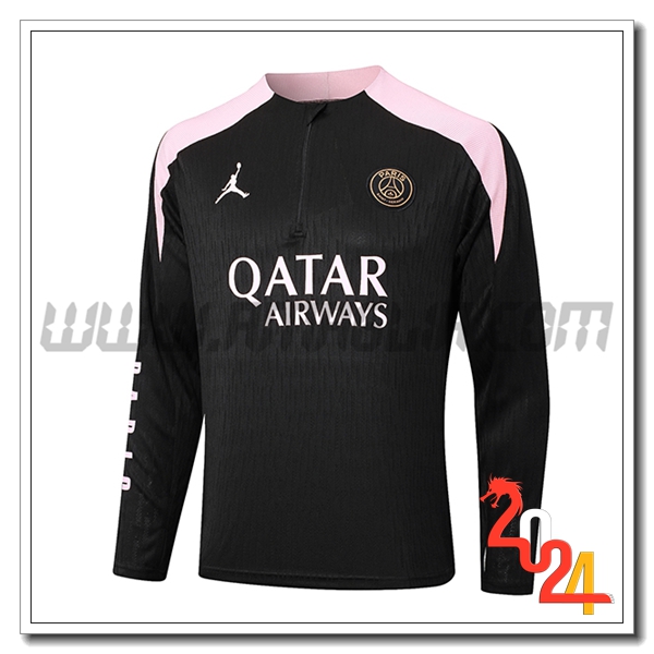 Felpa Allenamento PSG Nero/Rosa 2024 2025