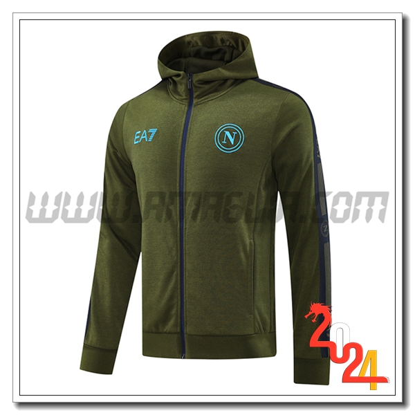 Giacca Con Cappuccio SSC Napoli Verde/Blu 2024 2025