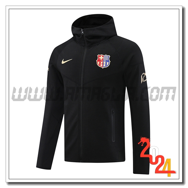 Giacca Con Cappuccio FC Barcellona Nero 2024 2025