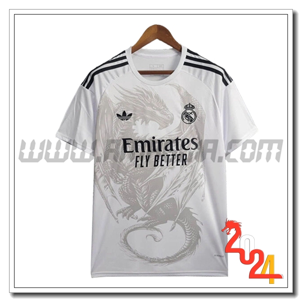 Maglia Calcio Real Madrid Edizione speciale 2024 2025 Bianco