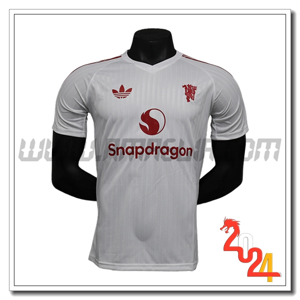 Maglia Calcio Manchester United Edizione speciale 2024 2025 Bianco