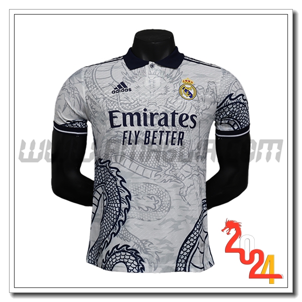 Maglia Calcio Real Madrid Edizione speciale 2024 2025 Bianco Blu