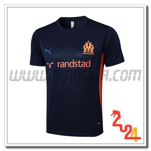T Shirt Allenamento Marsiglia Blu Reale 2024 2025