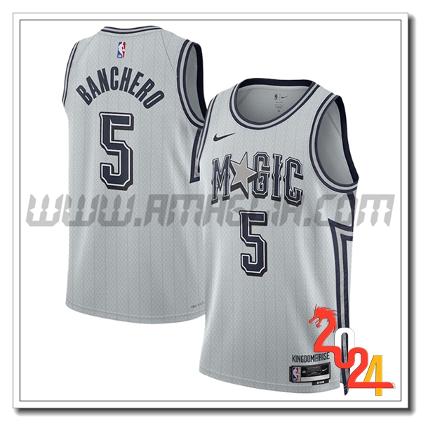 Maglia Orlando Magic (BANCHERO #5) 2024/25 Bianco/Grigio