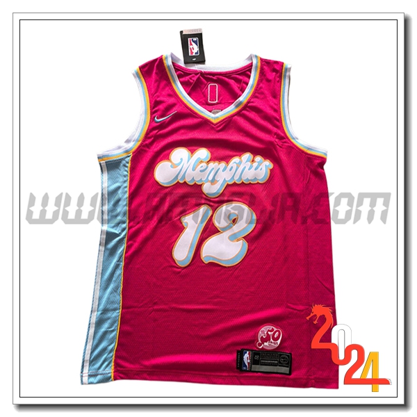 Maglia Memphis Grizzlies (MORANT #12) 2024/25 Rosso/Blu/Bianco