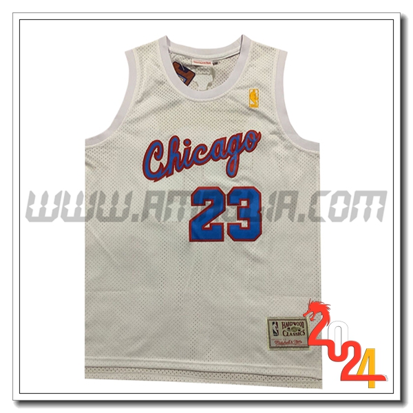 Maglia Chicago Bulls (JORDAN #23) 2024/25 Bianco/Blu