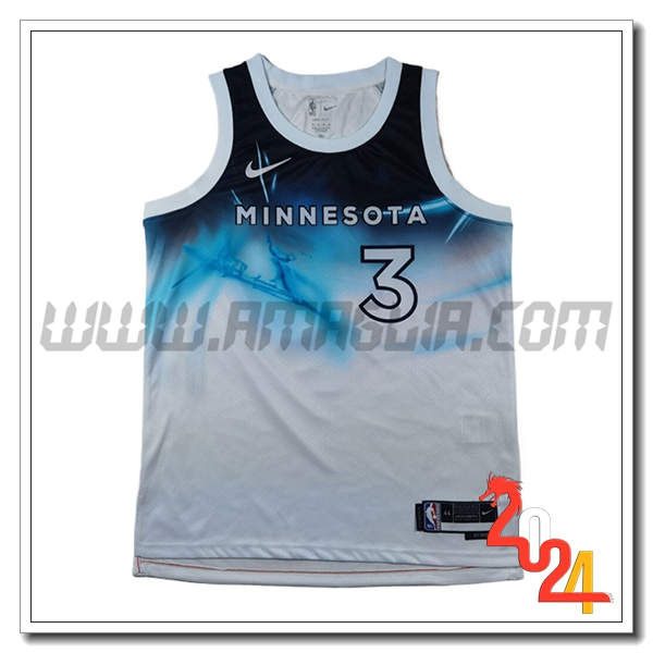 Maglia Minnesota Timberwolves (McDANIELS #3) 2024/25 Bianco/Blu -03
