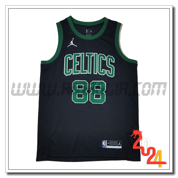 Maglia Boston Celtics (QUETA #88) 2024/25 Nero/Verde -02