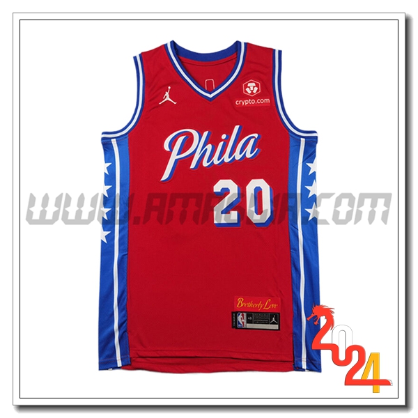 Maglia Philadelphia 76ers (McCAIN #20) 2024/25 Rosso/Blu