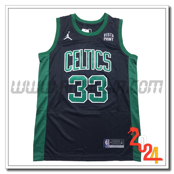 Maglia Boston Celtics (BIRD #33) 2024/25 Nero/Verde -02