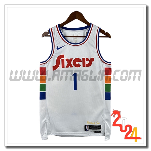 Maglia Philadelphia 76ers (HARDEN #1) 2024/25 Bianco