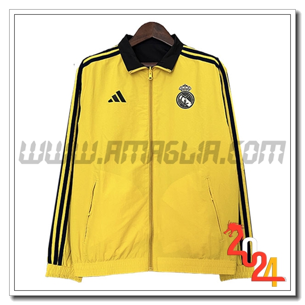 Giacca A Vento Real Madrid Giallo/Nero 2024 2025