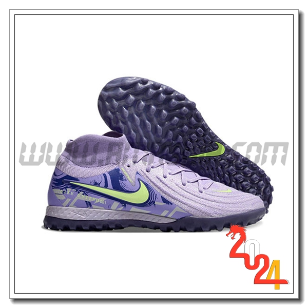 Nike Scarpe Da Calcio Phantom Luna Elite NU TF viola/Verde -02