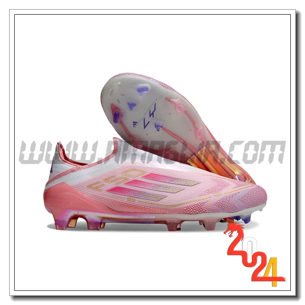 Adidas Scarpe Da Calcio F50 Elite Laceless FG Rosa/Bianco