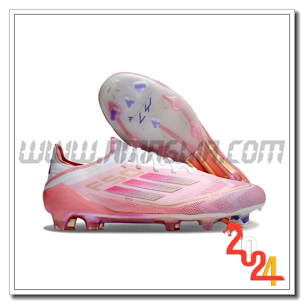 Adidas Scarpe Da Calcio F50 Elite FG Rosa/Bianco -02