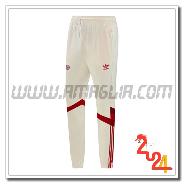 Pantaloni Allenamento Bayern Monaco Beige/Rosso 2024 2025