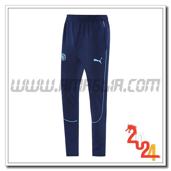 Pantaloni Allenamento Manchester City Blu Reale 2024 2025