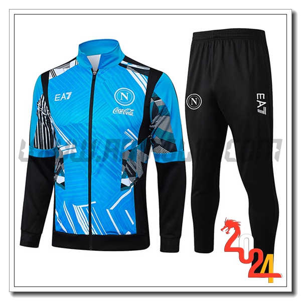 Tuta Giacca Allenamento SSC Napoli Blu/Nero 2024 2025