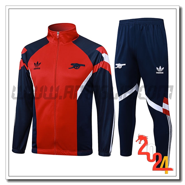 Tuta Giacca Allenamento Arsenal Rosso/Blu/Bianco 2024 2025