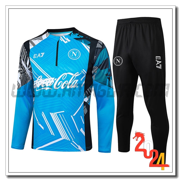 Tuta Allenamento SSC Napoli Blu/Bianco/Nero 2024 2025