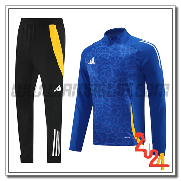 Tuta Allenamento Adidas Blu/Giallo 2024 2025