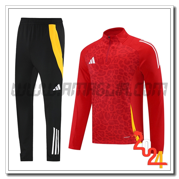 Tuta Allenamento Adidas Rosso/Giallo 2024 2025