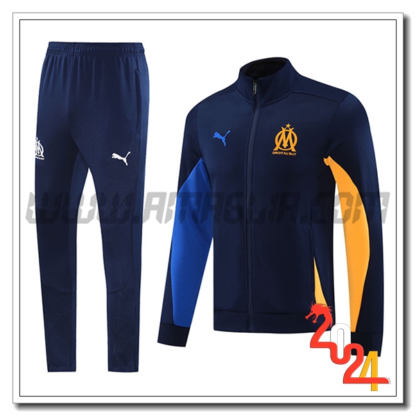 Tuta Giacca Allenamento Marsiglia Blu Marina 2024 2025