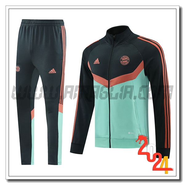 Tuta Giacca Allenamento Bayern Monaco Verde/Nero/Marrone 2024 2025