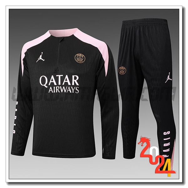 Tuta Allenamento PSG Nero/Rosa 2024 2025