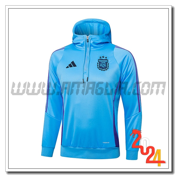 Felpa Con Cappuccio Argentina Blu/viola 2024 2025