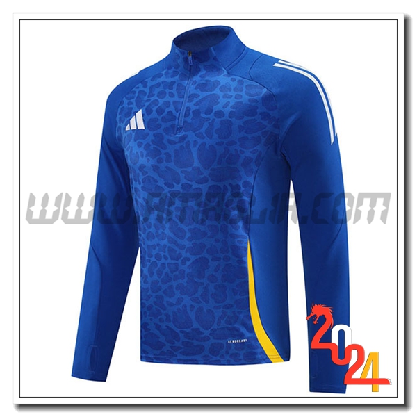 Felpa Allenamento Adidas Blu/Giallo 2024 2025