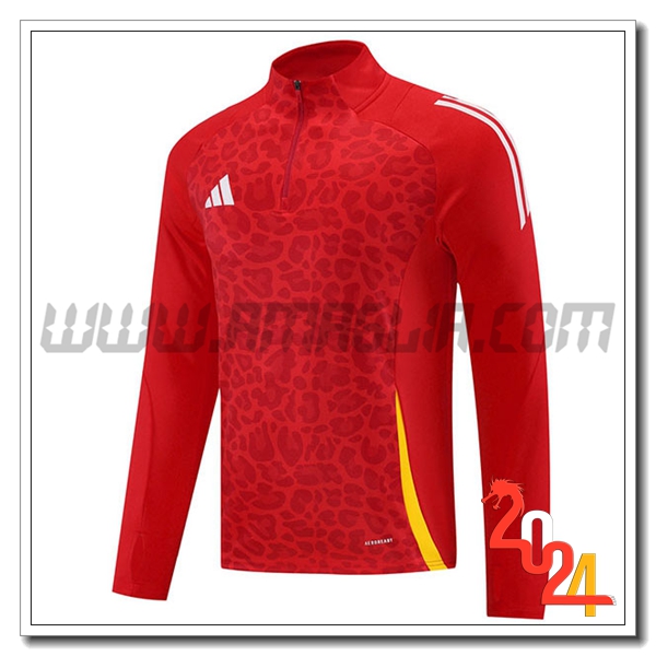 Felpa Allenamento Adidas Rosso/Giallo 2024 2025